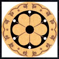 China polished porcelain floor medallion H2-545