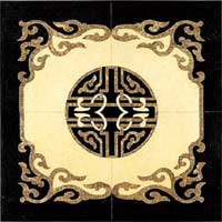China polished porcelain floor medallion H2-557